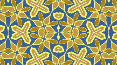 Kaleydoskop sorunsuz döngü sıra mandala desenler çok renkli hareketli grafik arka plan soyut. Yoga için ideal, kulüpleri, gösterir