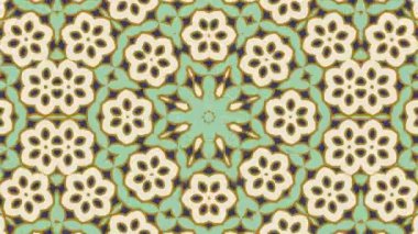 Kaleydoskop sorunsuz döngü sıra mandala desenler çok renkli hareketli grafik arka plan soyut. Yoga için ideal, kulüpleri, gösterir