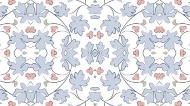 Kaleydoskop sorunsuz döngü sıra mandala desenler çok renkli hareketli grafik arka plan soyut. Yoga için ideal, kulüpleri, gösterir