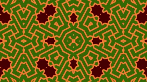 Kaleidoskop Nahtlose Schleifensequenz Mandala Muster Abstrakte Mehrfarbige Bewegungsgrafik Hintergrund Ideal — Stockvideo