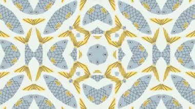 Kaleydoskop sorunsuz döngü sıra mandala desenler çok renkli hareketli grafik arka plan soyut. Yoga için ideal, kulüpleri, gösterir