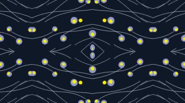Kaleydoskop sorunsuz döngü sıra mandala desenler çok renkli hareketli grafik arka plan soyut. Yoga için ideal, kulüpleri, gösterir