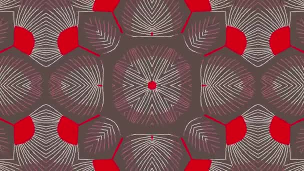 Kaleidoscope Seamless Loop Sequence Mandala Patterns Abstract Multicolored Motion Graphics — Stock Video