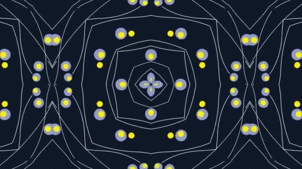 Caleidoscópio Sem Costura Ciclo Sequência Mandala Padrões Abstrato Multicolorido Movimento — Vídeo de Stock