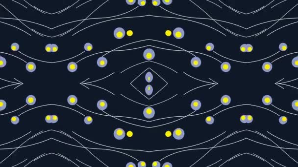 Kalejdoskop Płynna Pętla Sekwencji Mandali Wzorców Streszczenie Tło Wielobarwny Ruchu — Wideo stockowe