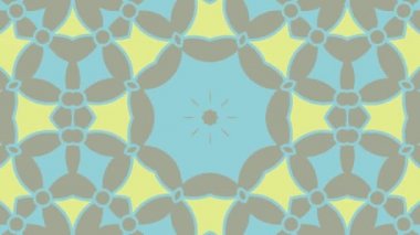 Kaleydoskop sorunsuz döngü sıra mandala desenler çok renkli hareketli grafik arka plan soyut. Yoga için ideal, kulüpleri, gösterir