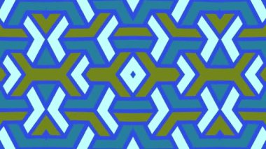 Kaleydoskop sorunsuz döngü sıra mandala desenler çok renkli hareketli grafik arka plan soyut. Yoga için ideal, kulüpleri, gösterir