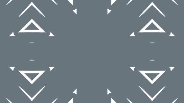 Калейдоскоп Бесшовный Цикл Последовательности Мандала Узоры Абстрактные Разноцветный Графический Фон — стоковое видео