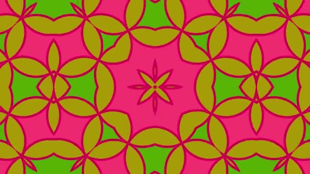 Kaleidoscope Seamless Loop Sequence Mandala Patterns Abstract Multicolored Motion Graphics — Stock Video