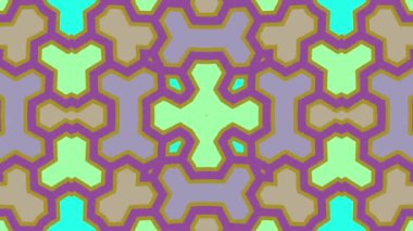 Kaleydoskop sorunsuz döngü sıra mandala desenler çok renkli hareketli grafik arka plan soyut. Yoga için ideal, kulüpleri, gösterir