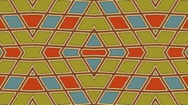 Kaleydoskop sorunsuz döngü sıra mandala desenler çok renkli hareketli grafik arka plan soyut. Yoga için ideal, kulüpleri, gösterir