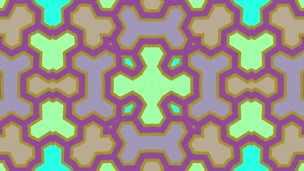 Kaleidoscope Seamless Loop Sequence Mandala Patterns Abstract Multicolored Motion Graphics — Stock Video