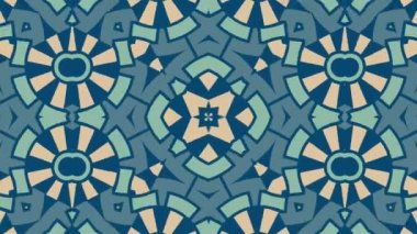 Kaleydoskop sorunsuz döngü sıra mandala desenler çok renkli hareketli grafik arka plan soyut. Yoga için ideal, kulüpleri, gösterir
