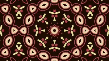 Kaleydoskop sorunsuz döngü sıra mandala desenler çok renkli hareketli grafik arka plan soyut. Yoga için ideal, kulüpleri, gösterir