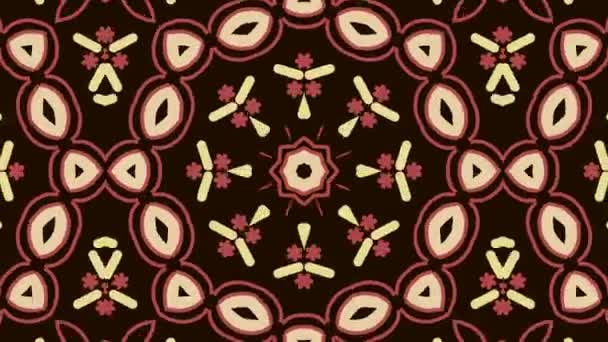 Kaleidoskop Nahtlose Schleifensequenz Mandala Muster Abstrakte Mehrfarbige Bewegungsgrafik Hintergrund Ideal — Stockvideo