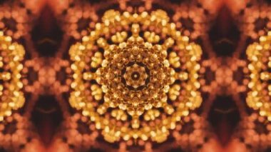 Kaleydoskop sorunsuz döngü sıra mandala desenler çok renkli hareketli grafik arka plan soyut. Yoga için ideal, kulüpleri, gösterir