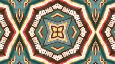 Kaleydoskop sorunsuz döngü sıra mandala desenler çok renkli hareketli grafik arka plan soyut. Yoga için ideal, kulüpleri, gösterir