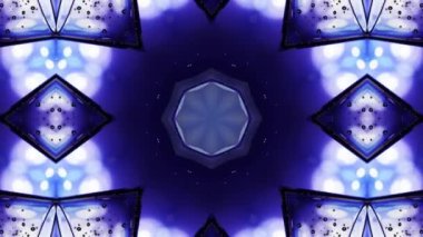 Kaleydoskop sorunsuz döngü sıra mandala desenler çok renkli hareketli grafik arka plan soyut. Yoga için ideal, kulüpleri, gösterir