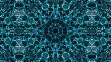 Kaleydoskop sorunsuz döngü sıra mandala desenler çok renkli hareketli grafik arka plan soyut. Yoga için ideal, kulüpleri, gösterir