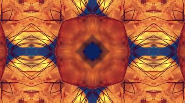 Kaleydoskop sorunsuz döngü sıra mandala desenler çok renkli hareketli grafik arka plan soyut. Yoga için ideal, kulüpleri, gösterir