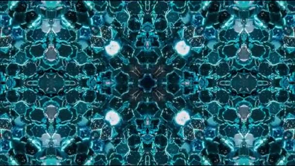 Kaleidoszkóp Varrat Nélküli Hurok Sorozat Mandala Minták Absztrakt Tarka Jelet — Stock videók