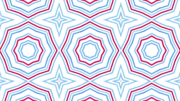 Kaleidoskop Nahtlose Schleifensequenz Mandala Muster Abstrakte Mehrfarbige Bewegungsgrafik Hintergrund Ideal — Stockvideo