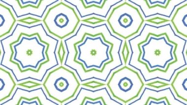 Kaleydoskop sorunsuz döngü sıra mandala desenler çok renkli hareketli grafik arka plan soyut. Yoga için ideal, kulüpleri, gösterir