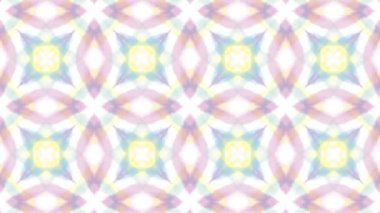 Kaleydoskop sorunsuz döngü sıra mandala desenler çok renkli hareketli grafik arka plan soyut. Yoga için ideal, kulüpleri, gösterir