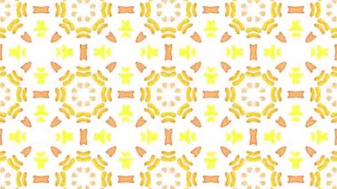 Kaleydoskop sorunsuz döngü sıra mandala desenler çok renkli hareketli grafik arka plan soyut. Yoga için ideal, kulüpleri, gösterir