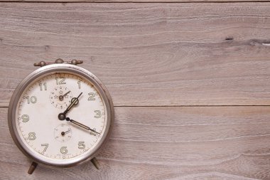 Stok fotoğraf düz lay şablon ahşap tahta masa antik bir