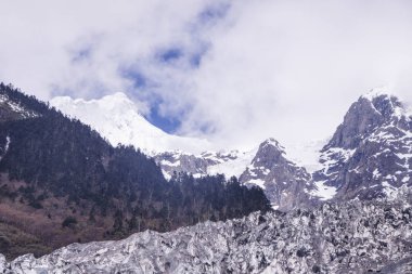 Meili snow Mountain also know as Kawa Karpo located in Yunnan Pr clipart