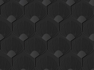 3D karanlık kağıt sanat Fan şekil doğa çiçek