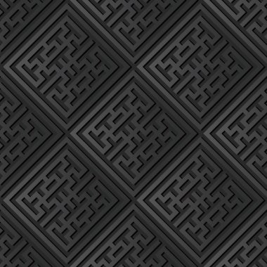 3D karanlık kağıt sanat oyma kare çapraz kare kontrol