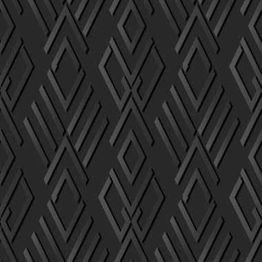 3D karanlık kağıt sanat geometri kare çapraz elmas kontrol