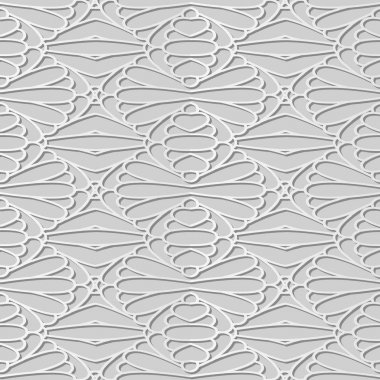 3D beyaz kağıt sanat eğrisi çapraz çerçeve