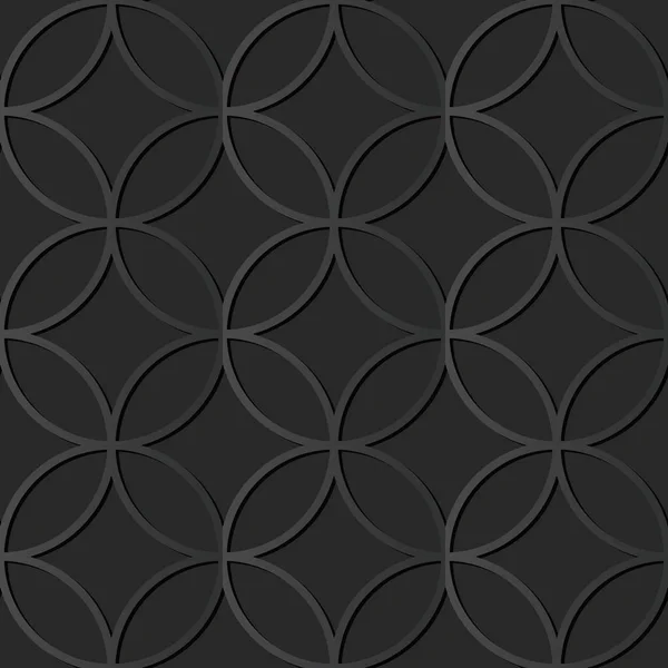 3D темне паперове мистецтво Геометрія рамок круглих хрестів — стоковий вектор