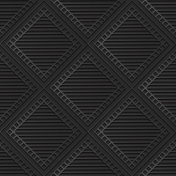 Картины из темной бумаги Square Check Cross Frame Line — стоковый вектор