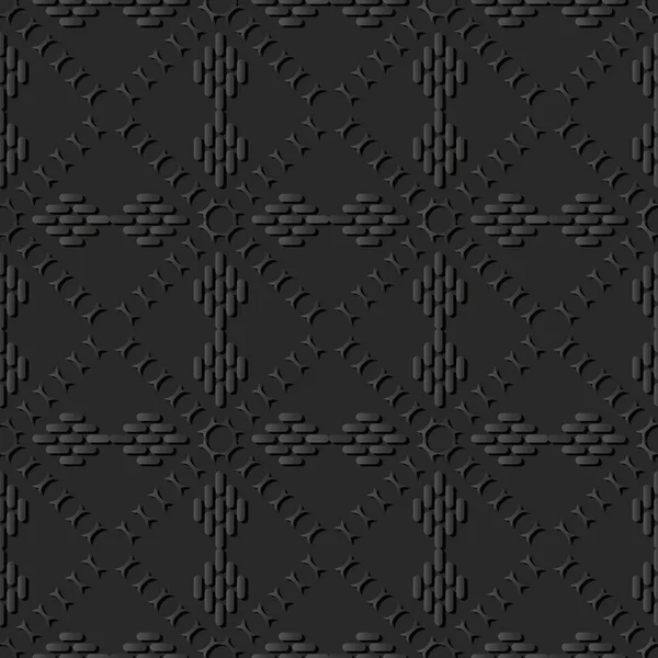 3D carta scura arte Curva Check Cross Frame Geometria — Vettoriale Stock