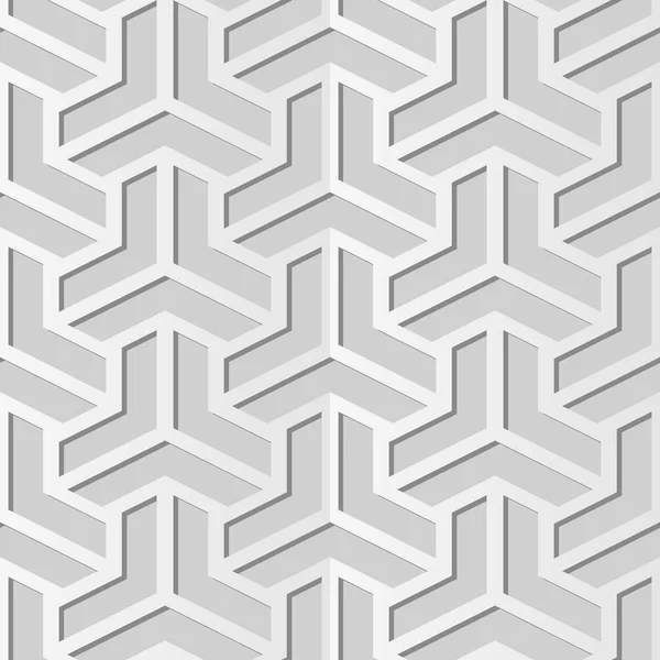 3D papel branco arte Polygon Triângulo Cruz — Vetor de Stock