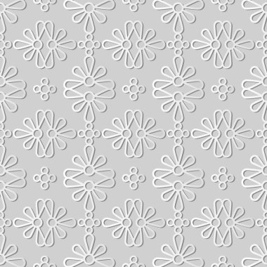 3D beyaz kağıt sanat yuvarlak eğrisi çapraz yaprakları çiçek