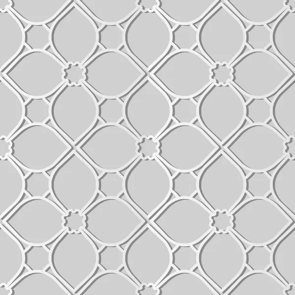 3d 白色纸艺曲线十字框花线 — 图库矢量图片