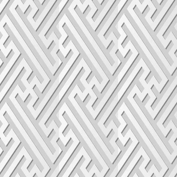 3d 白纸艺术螺旋涡十字花纹框架线 — 图库矢量图片
