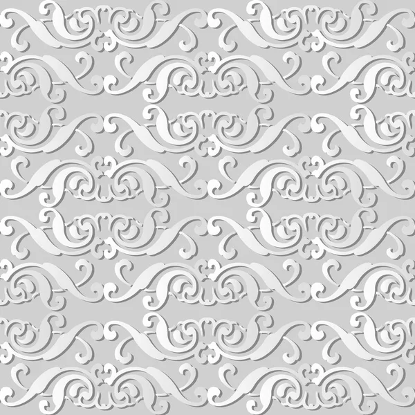 3D weißes Papier Kunst Spirale Kreuzrahmen Kamm — Stockvektor