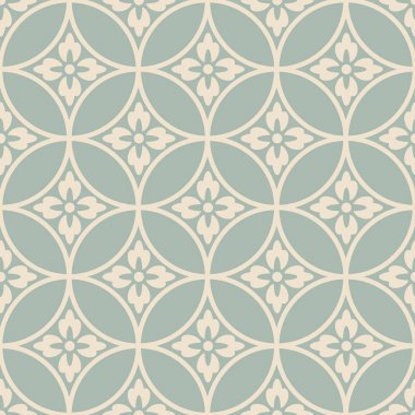 Antika sorunsuz arka plan yuvarlak çapraz çerçeve çiçek