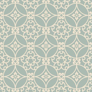 Antika sorunsuz arka plan yuvarlak eğrisi sarmal çerçeve çiçek