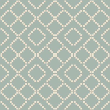 Antika sorunsuz arka plan mozaik piksel üçgen kontrol çapraz Fr