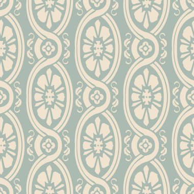 Antika sorunsuz arka plan Oval sarmal eğri çapraz asma çiçek