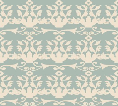 Antika sorunsuz arka plan sarmal eğri yaprak asma çerçeve çiçek