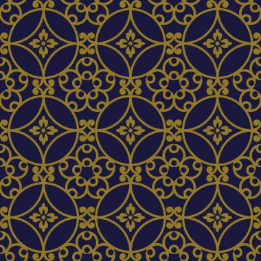 Antika sorunsuz arka plan yuvarlak eğrisi sarmal çerçeve çiçek