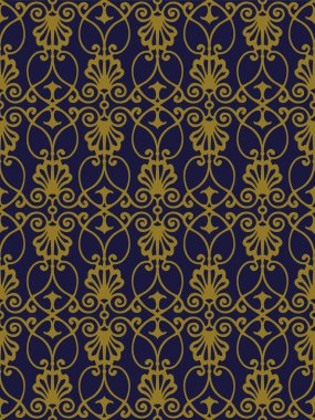 Antika sorunsuz arka plan sarmal eğri çapraz botanik bitki Fra